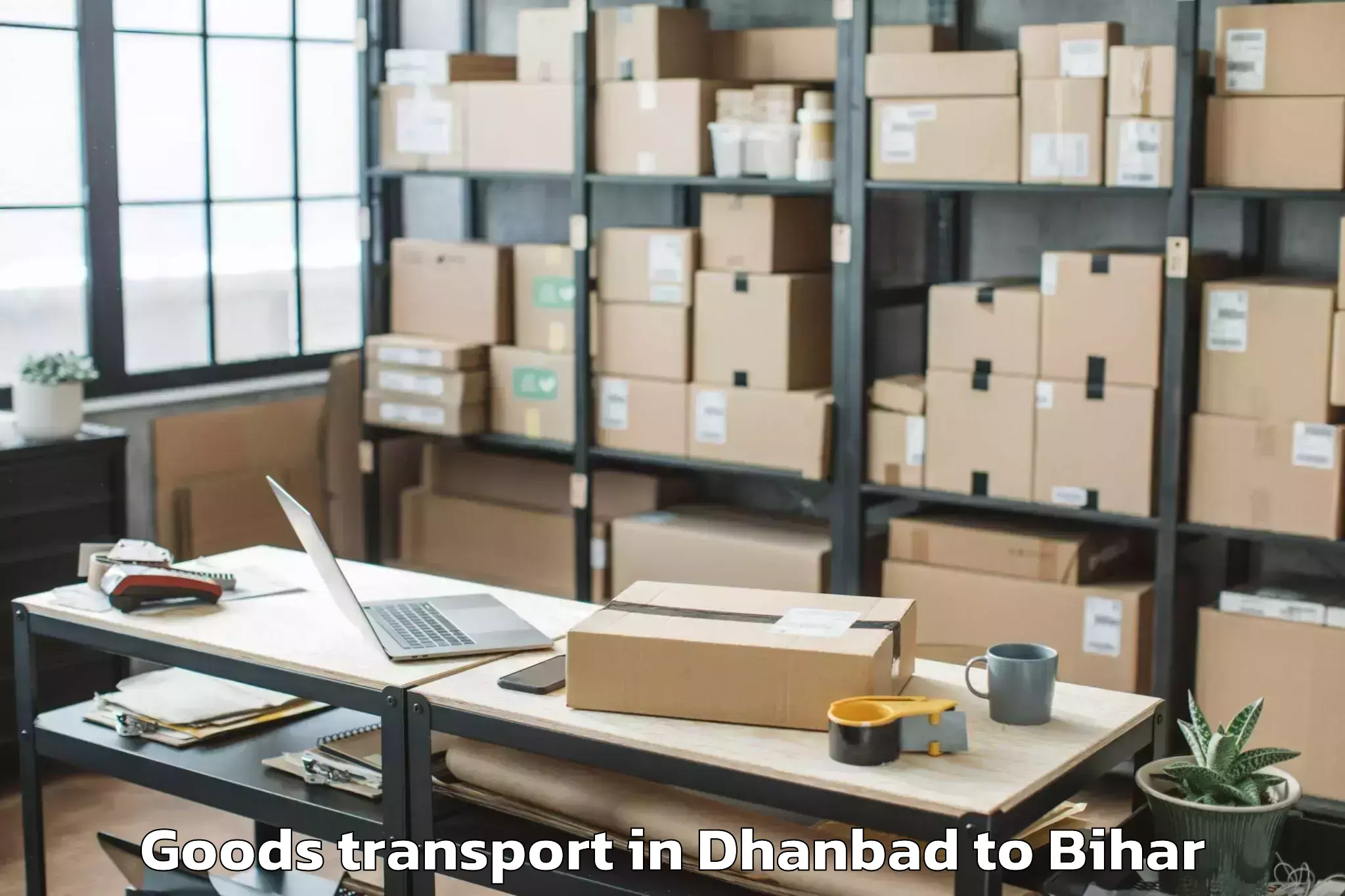 Expert Dhanbad to Meskaur Goods Transport